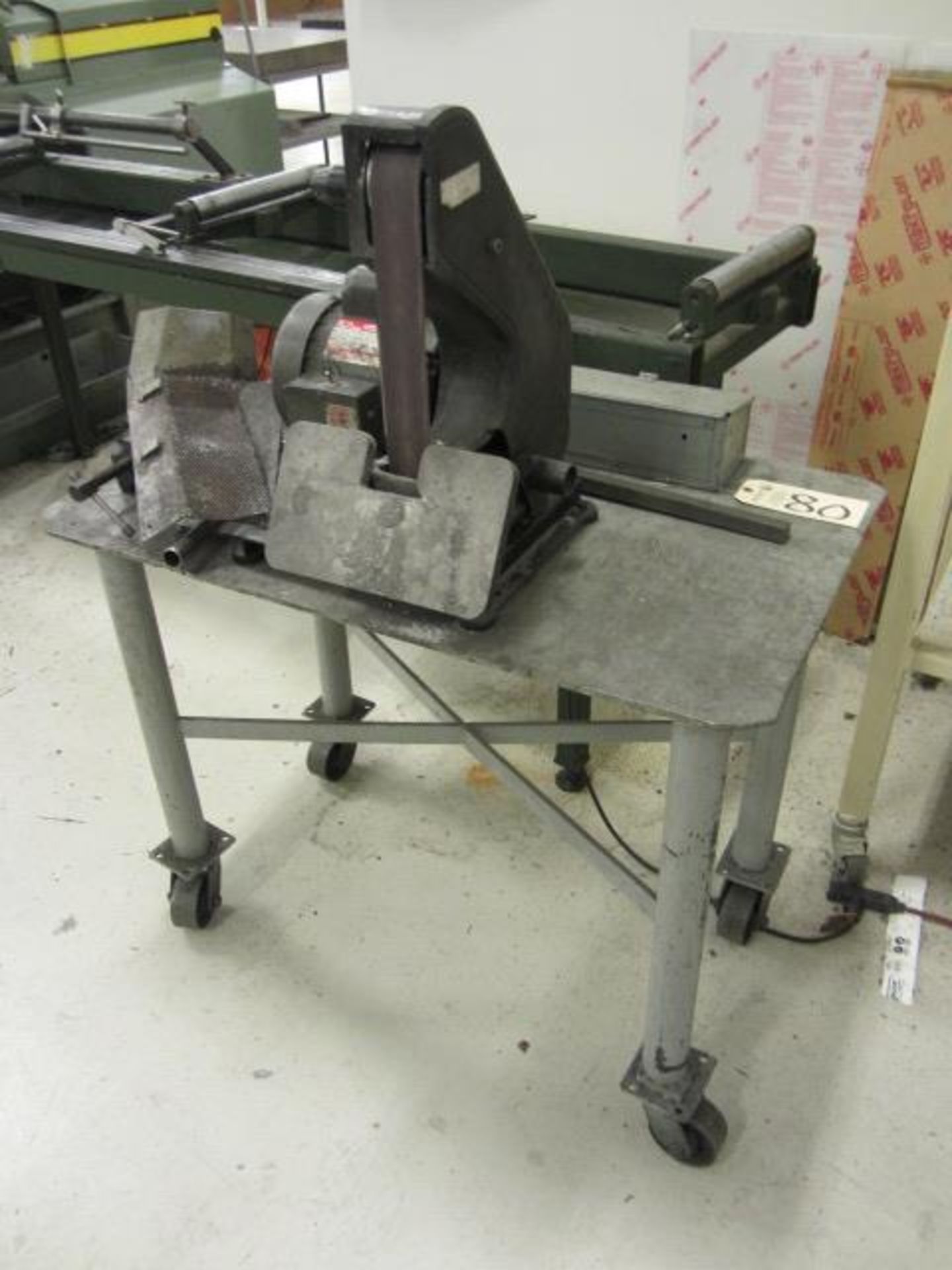 Steel Table with Dayton Belt Sander