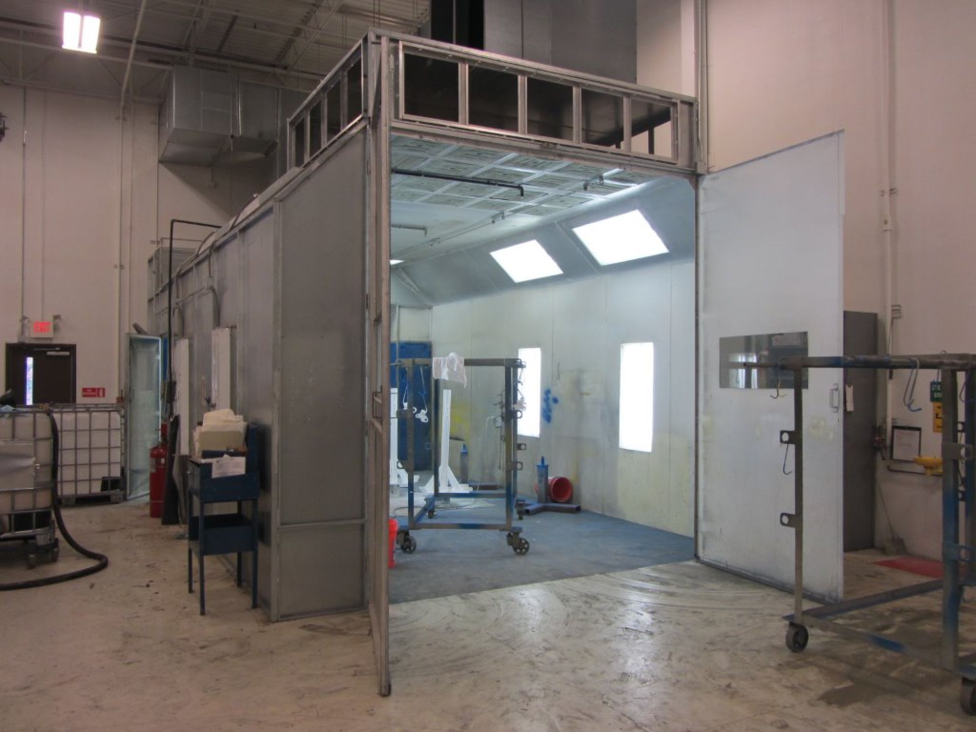 26' W x14' D x10' 6'' H Double Door Paint Booth with Updraft Filtration, mfg. 2009