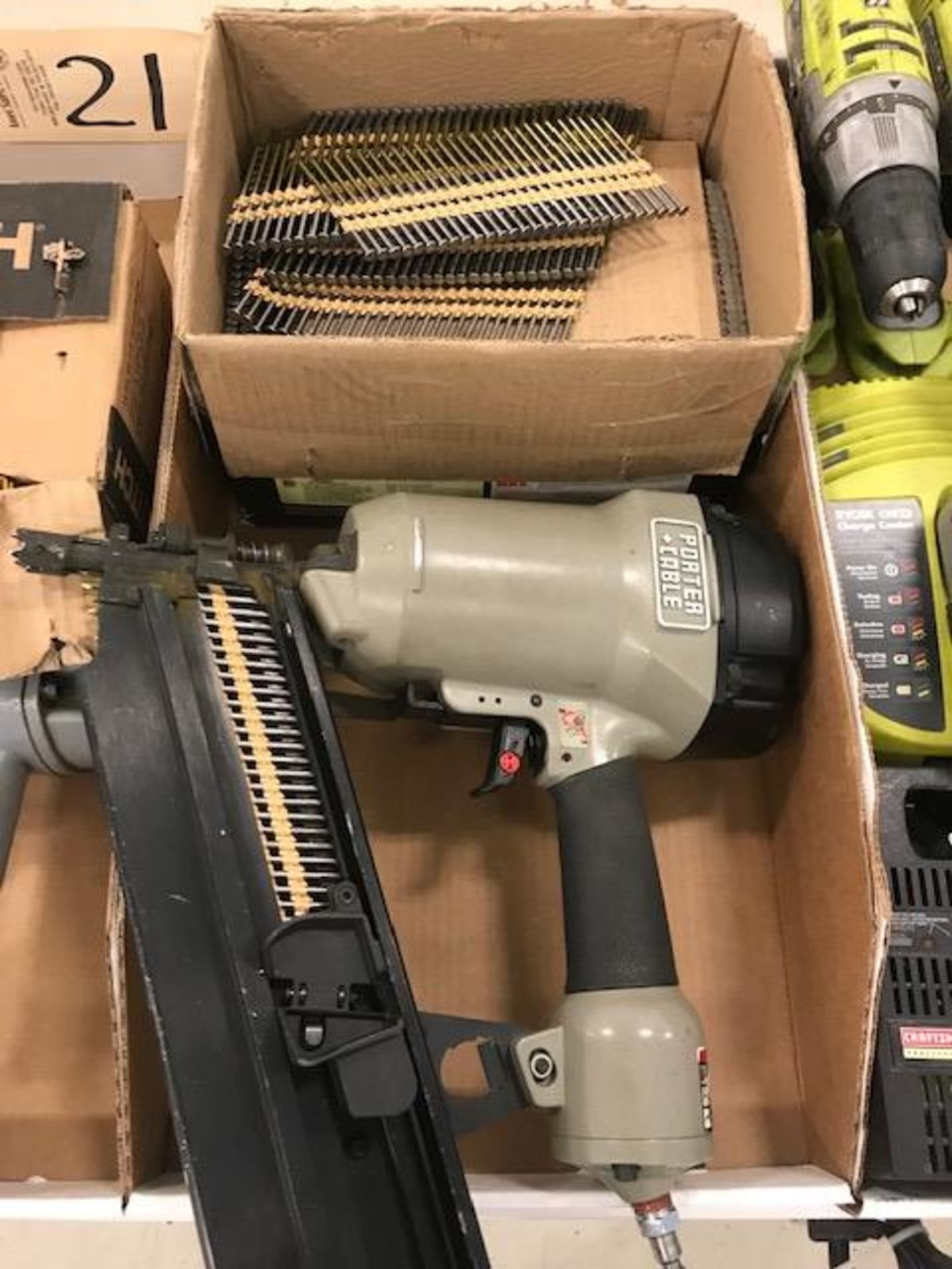 Porter Cable FR350A Pneumatic Nail Gun with Nails
