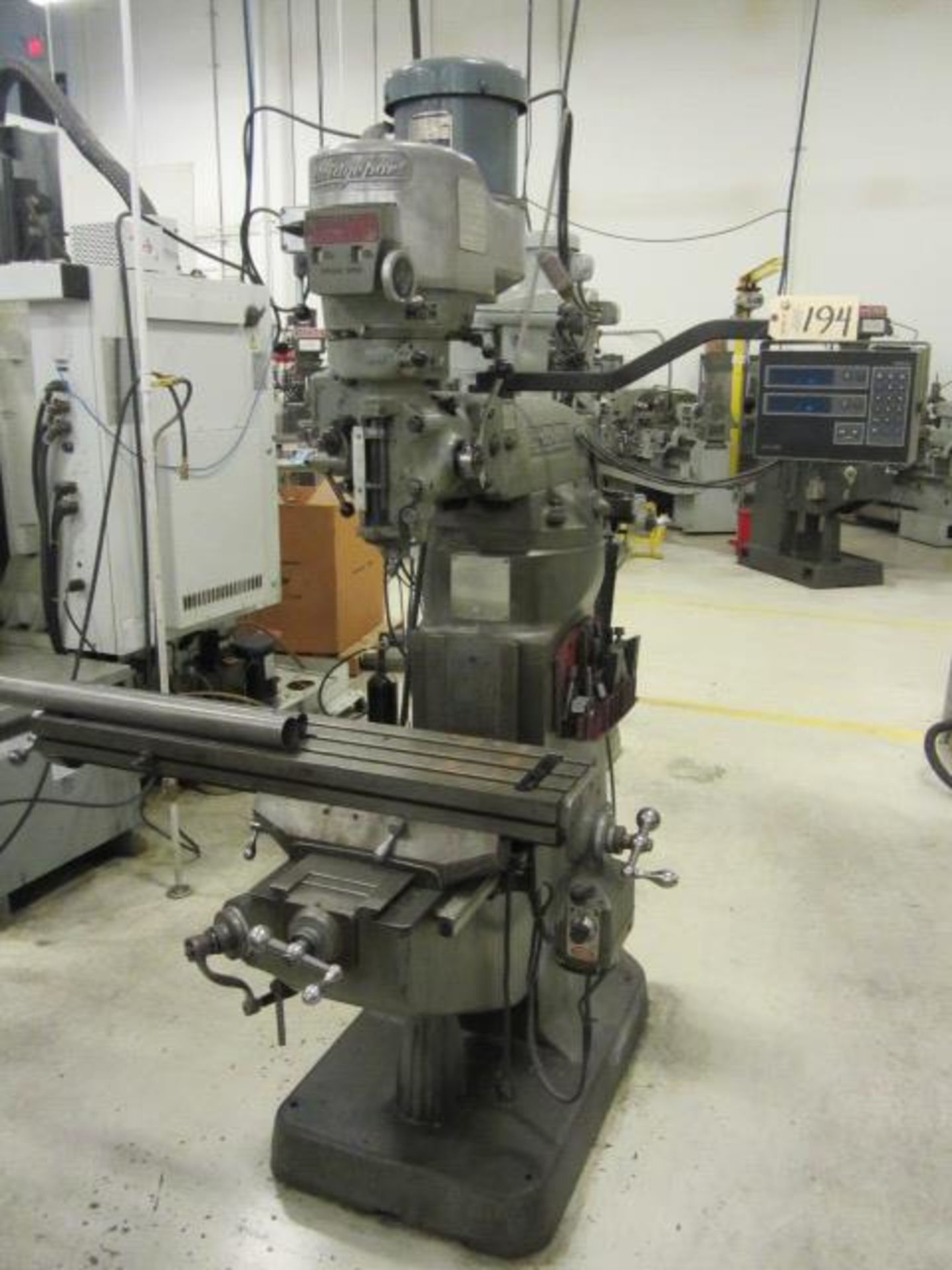 Bridgeport Series I Variable Speed Vertical Knee Mill with R-8 Spindle Speed to 4200 RPM, 9'' x 42''