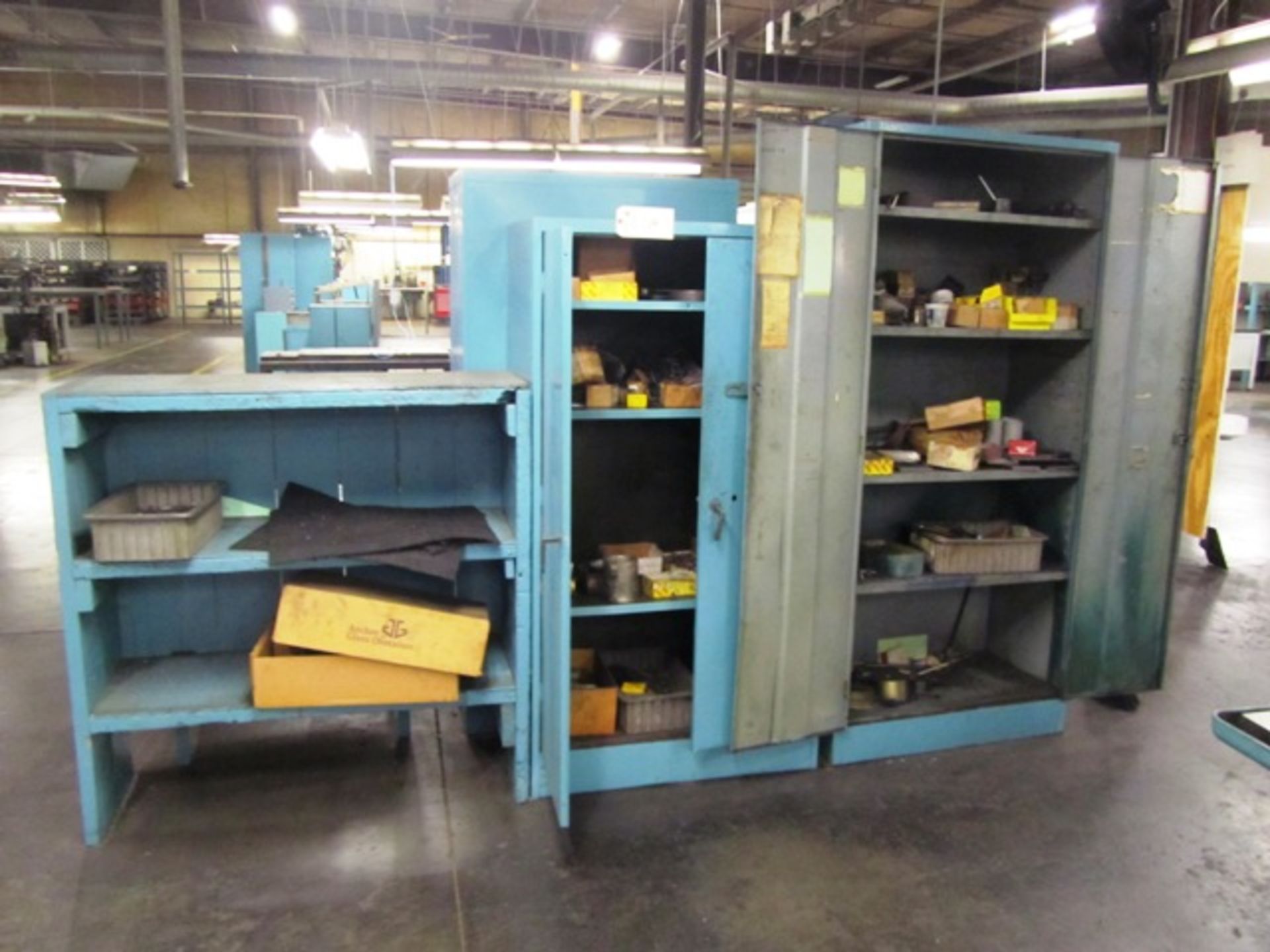 (3) 2 Door Cabinets with Contents