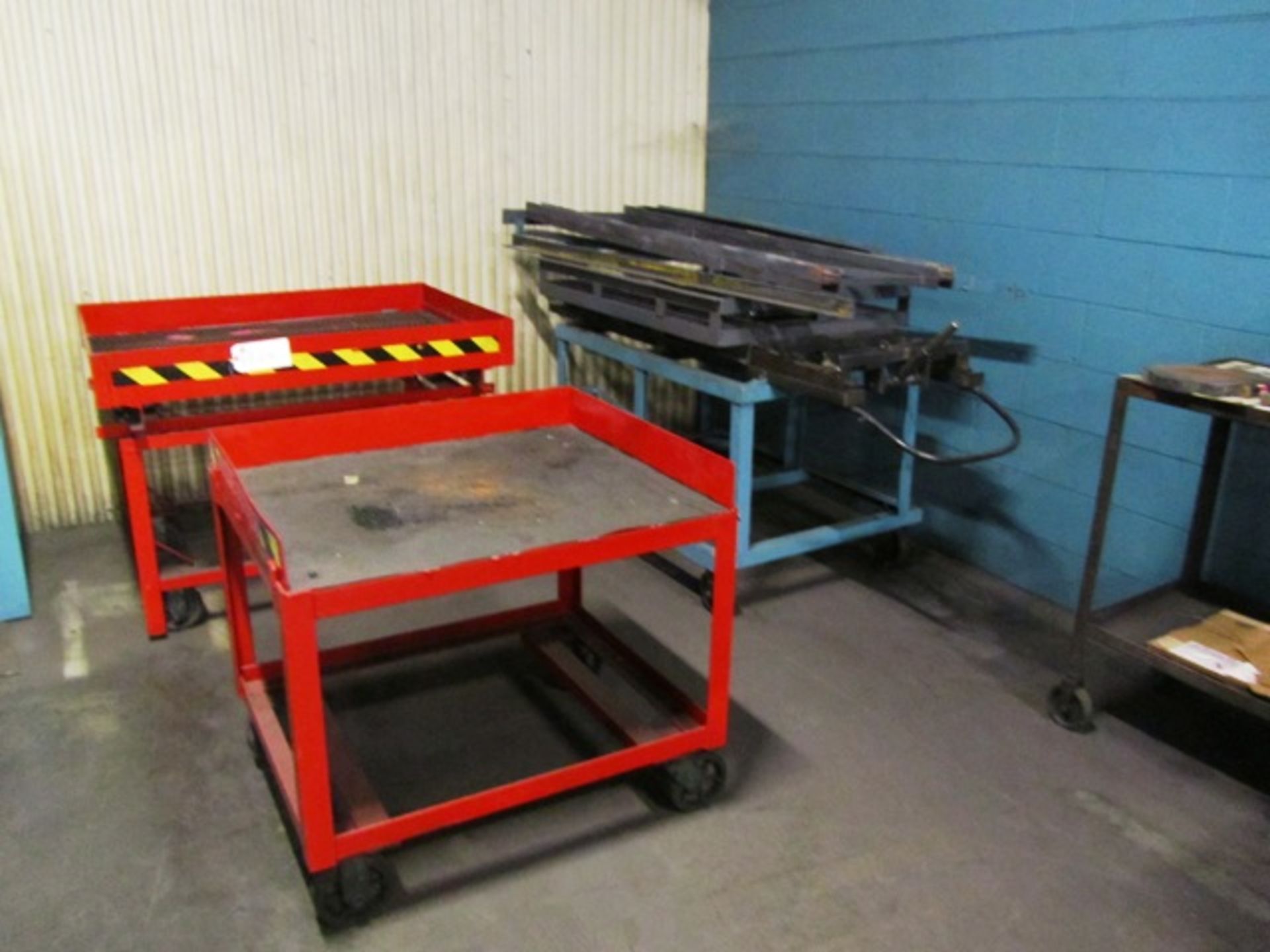 Spare Shuttle Table & (2) Portable Carts (for furnace)