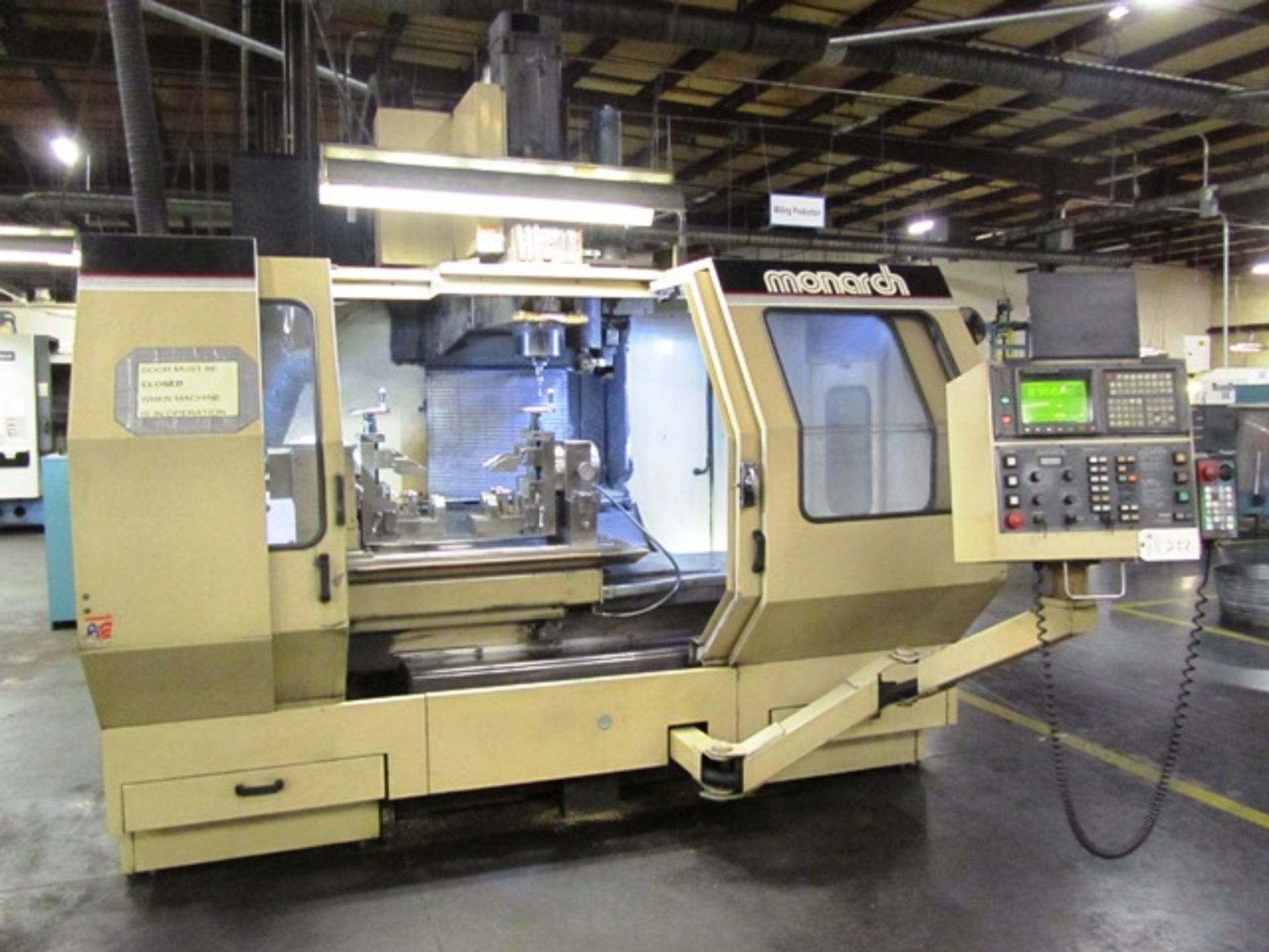 Monarch Model VMC45B 4-Axis CNC Vertical Machining Center with 18'' x 48'' Table, 9'' Diameter 4th