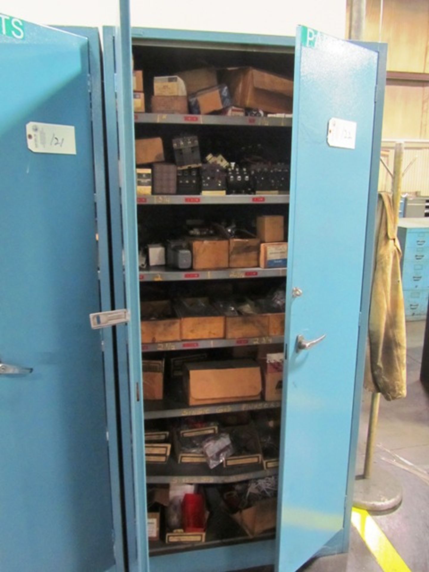 2 Door Cabinet with Machine Parts