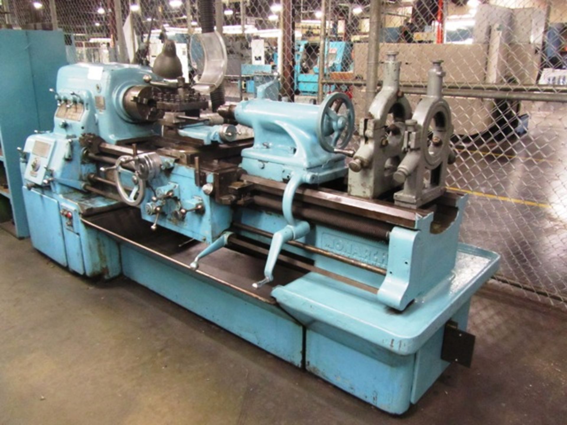 Monarch 20'' x 48'' Engine Lathe with 8'' 4-Jaw Chuck, Toolpost, Steady Rest, 1-1/2'' Bore,
