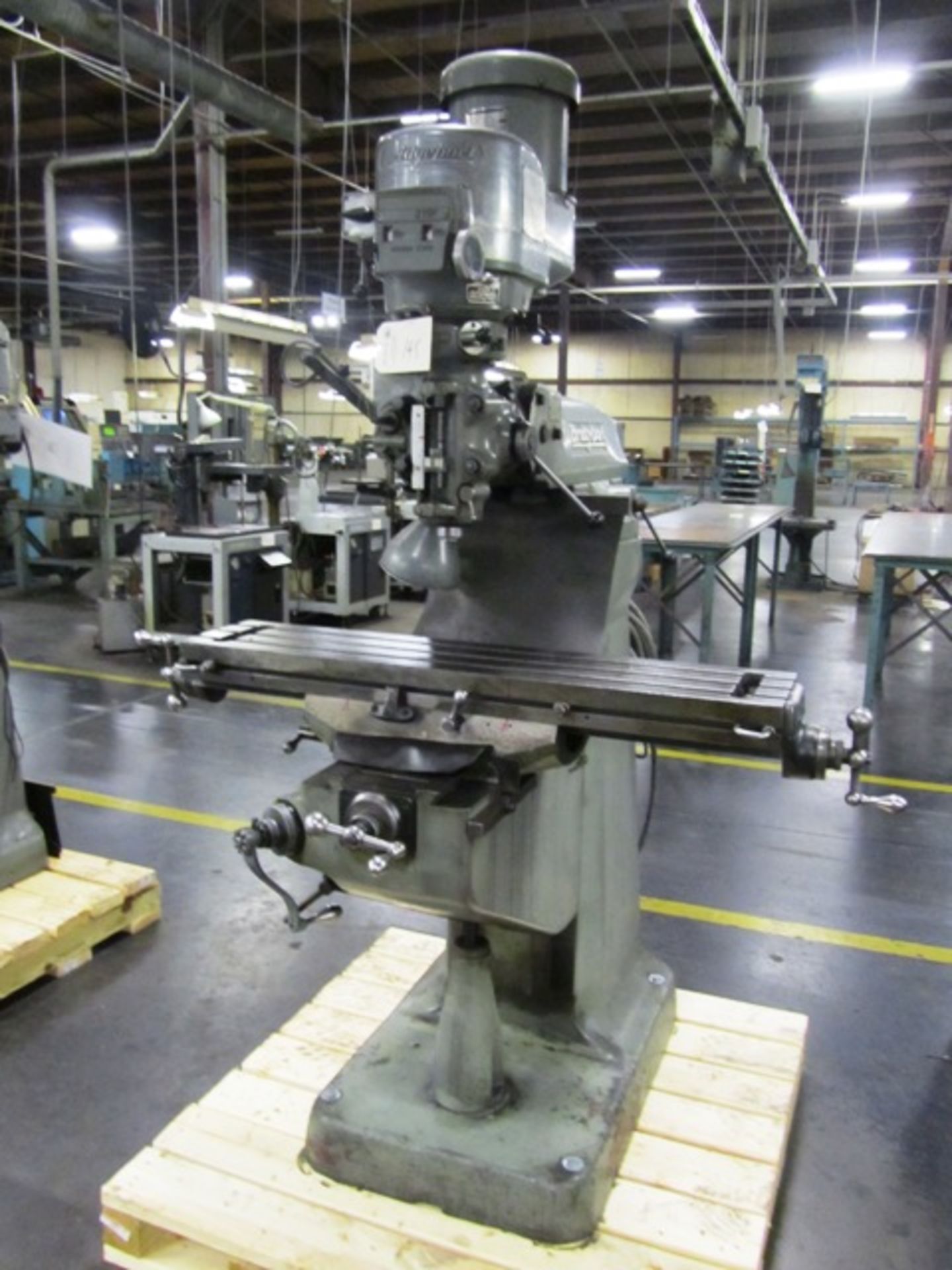 Bridgeport Vertical Milling Machines with 9'' x 42'' Table, R-8 Taper, 2 HP Head, Spindle Speeds