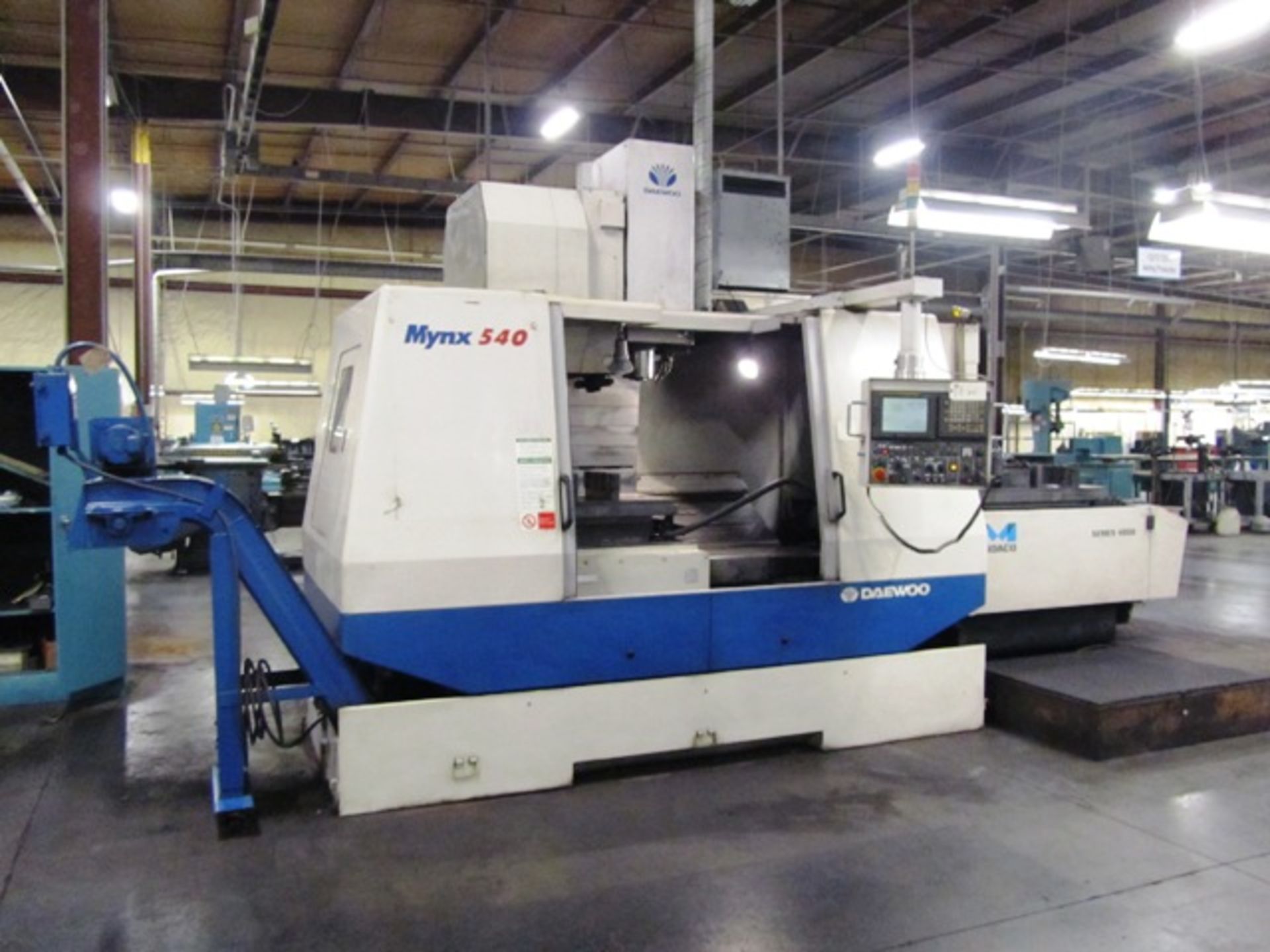 Daewoo MYNX540 Pallet Type CNC Vertical Machining Center with (2) Approx 47'' x 20'' Pallets, #40 - Image 3 of 5
