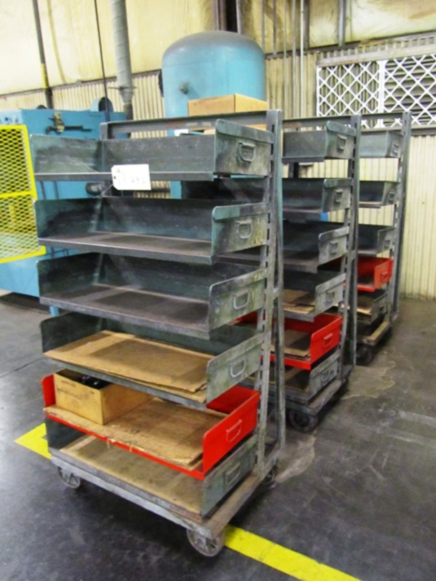 (3) Portable Parts Carts