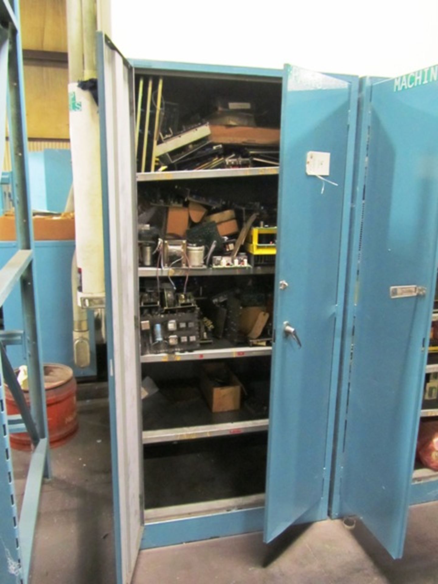 2 Door Cabinet with Machine Parts