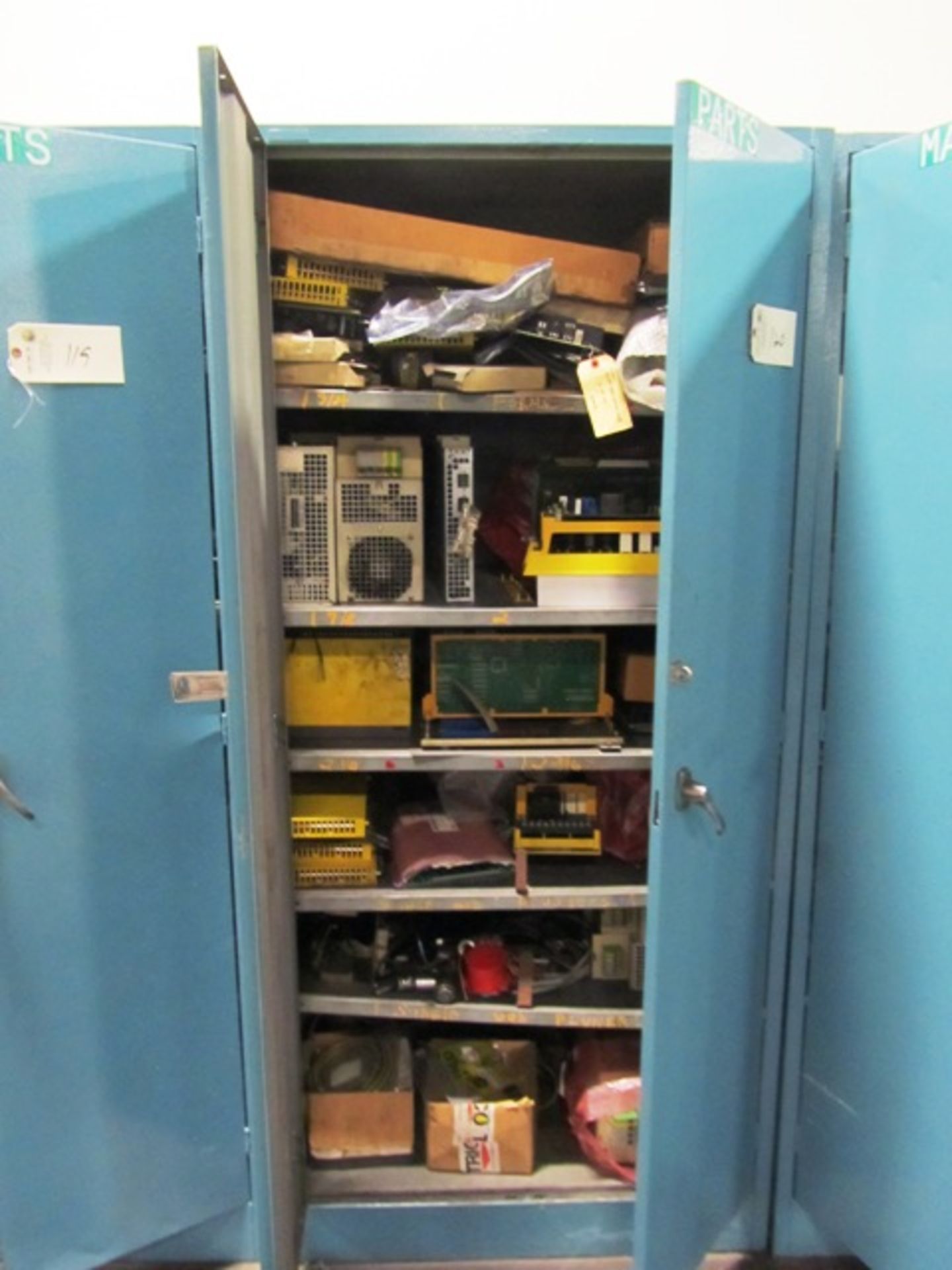 2 Door Cabinet with Machine Parts