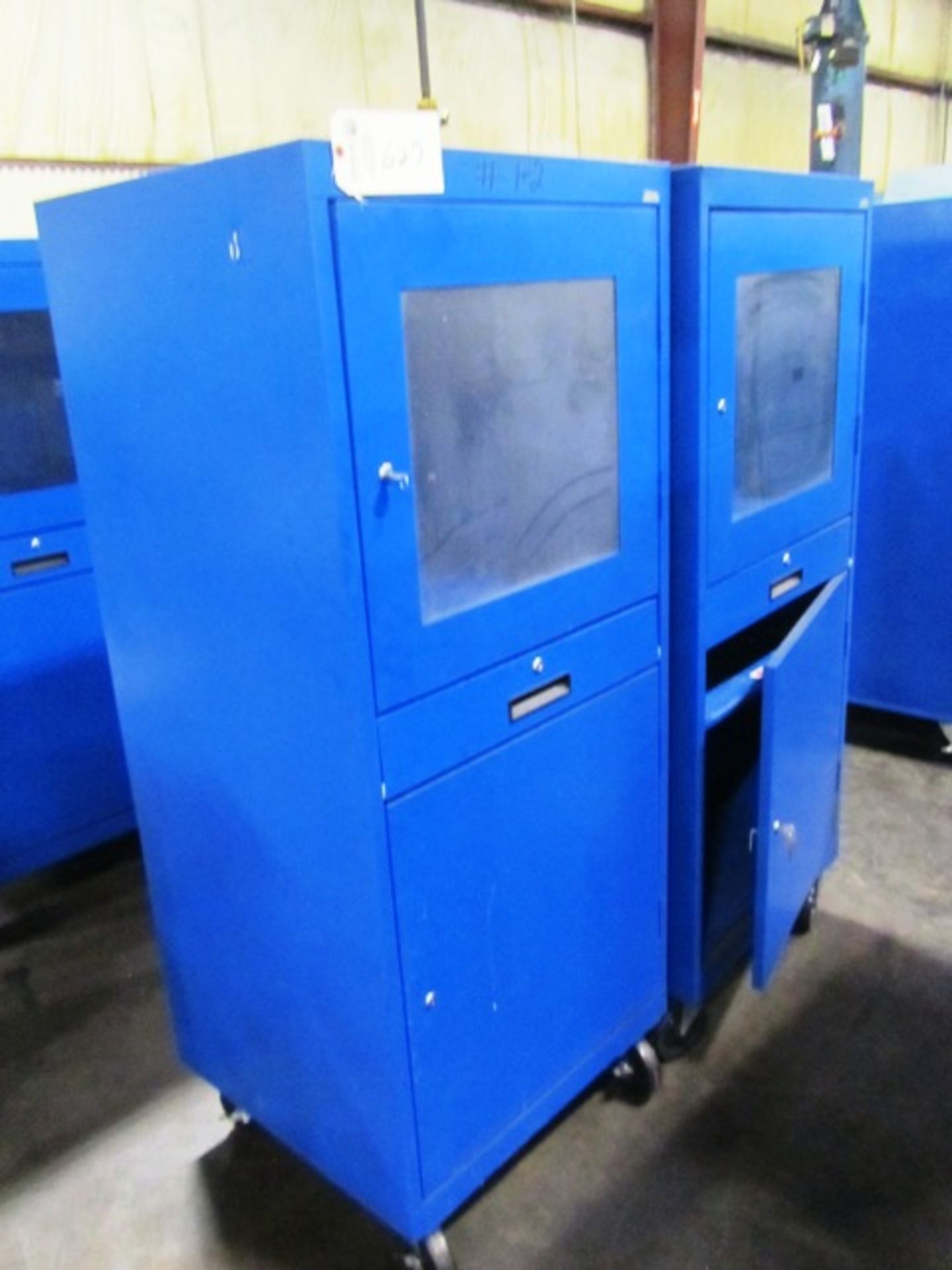 (2) Sandusky Portable Computer Cabinets