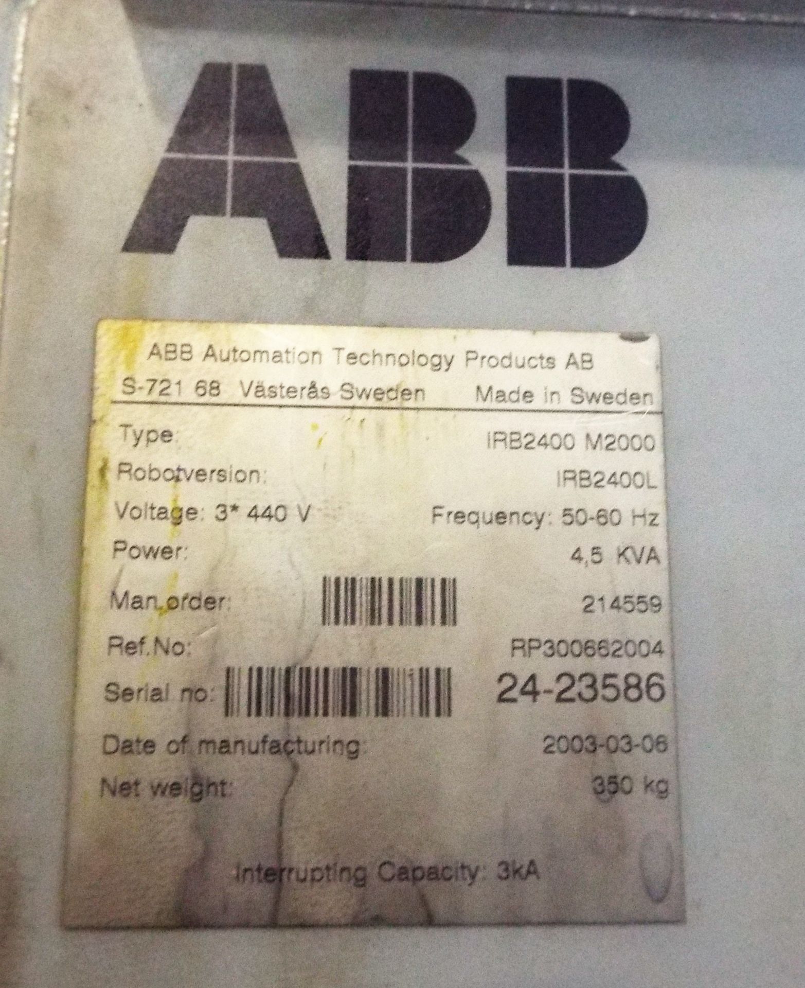 ABB-IRB-2400L MIG WELDING EQUIPMENT - Image 5 of 19