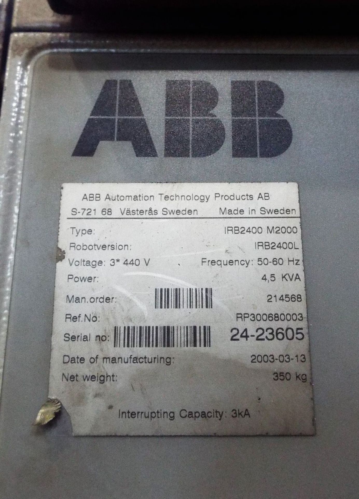 ABB-IRB-2400L MIG WELDING EQUIPMENT - Image 6 of 19