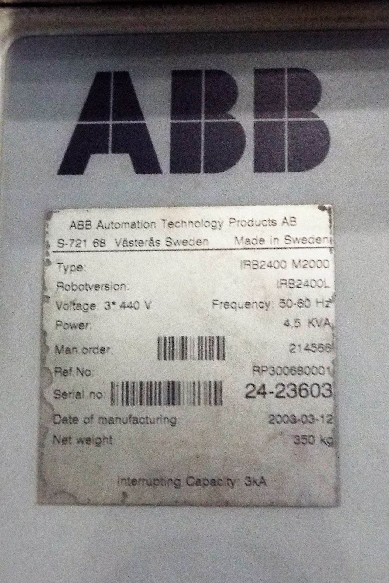 ABB-IRB-2400L MIG WELDING EQUIPMENT - Image 7 of 22