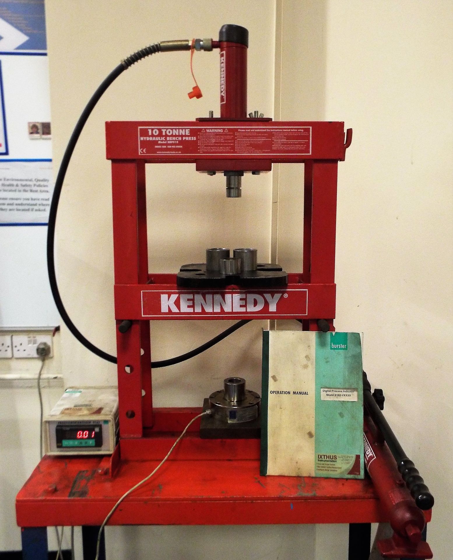 KENNEDY 10TONNE HYDRAULIC BENCH PRESS - Image 4 of 8