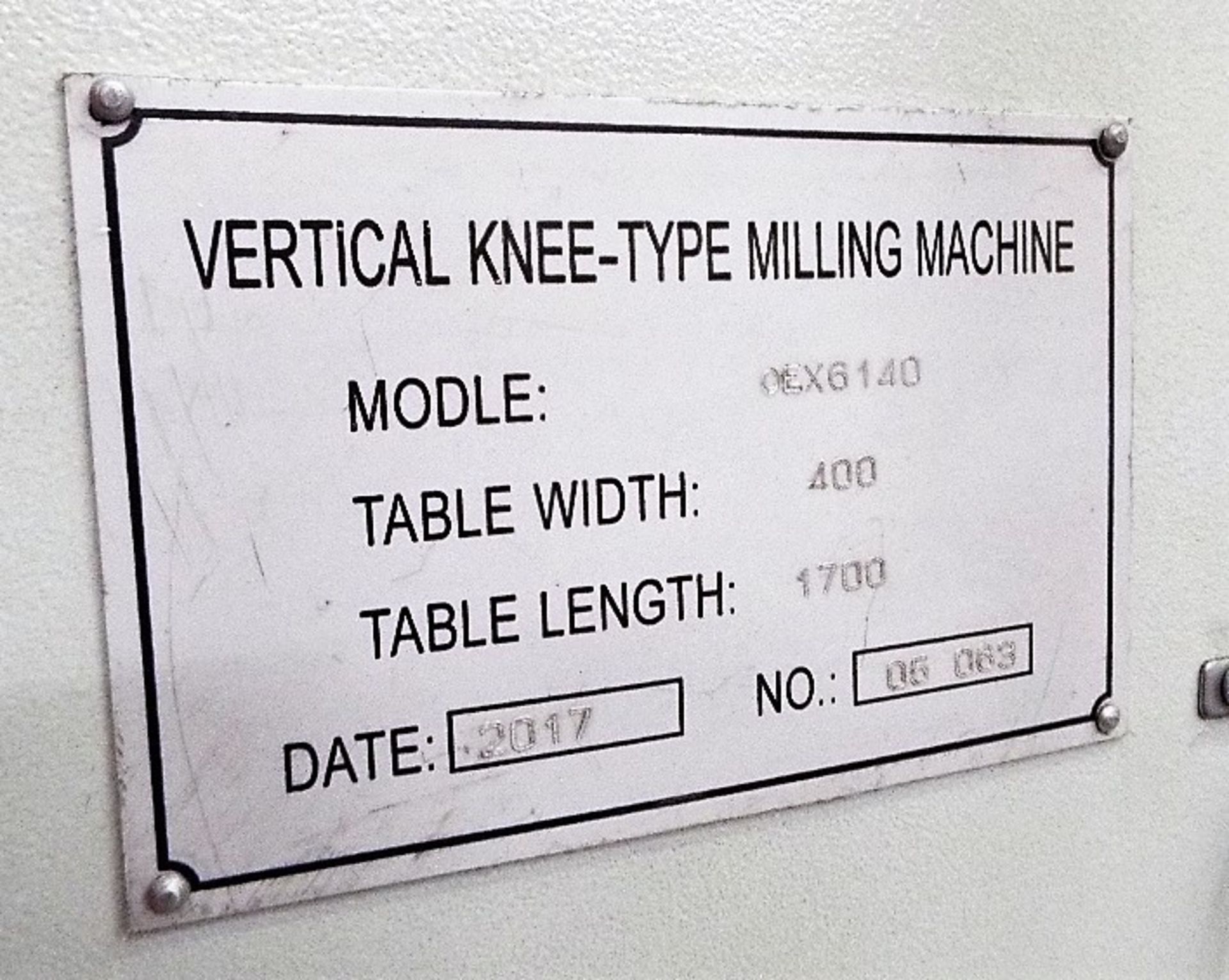 Universal Milling Machine Type - OEX 6140 Machine No - 05 63 Available due to a cancelled order - Image 5 of 15