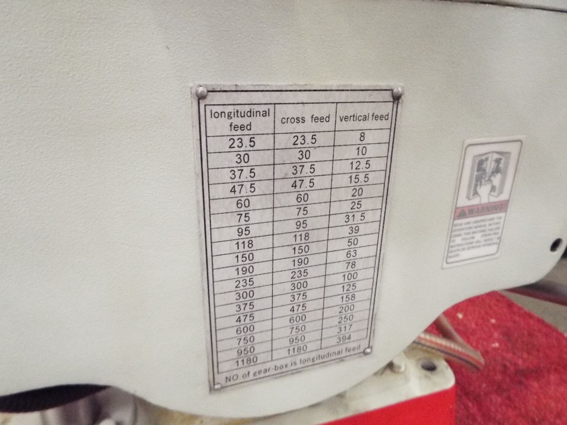 Universal Milling Machine Type - OEX 6140 Machine No - 05 63 Available due to a cancelled order - Image 10 of 15