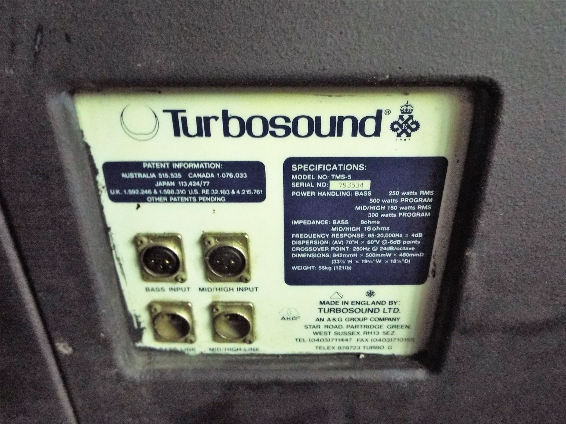 Turbosound TMS-5 Speaker - Image 2 of 2