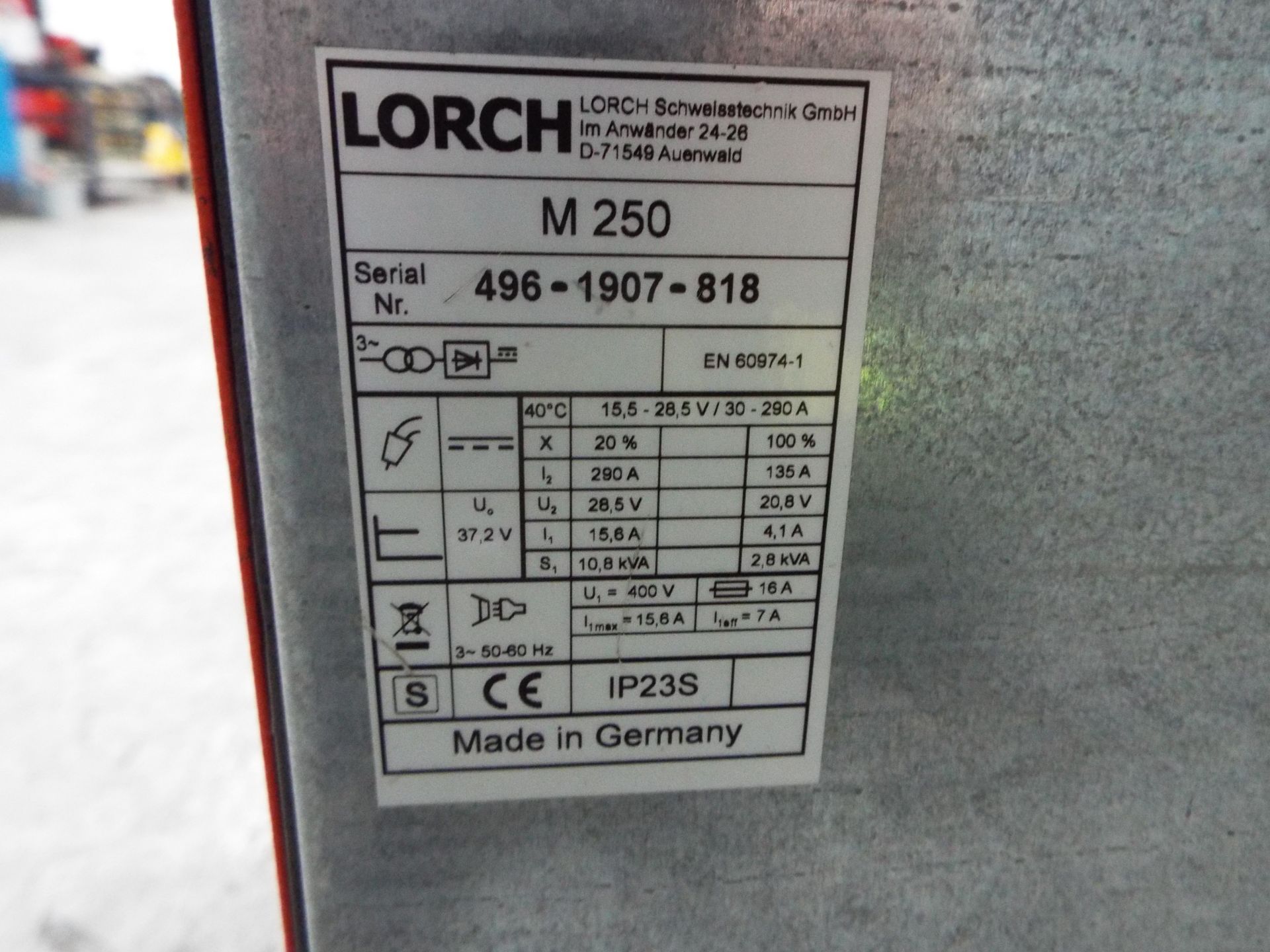 Lorch M250 Portable Welding Rectifier - Image 4 of 4