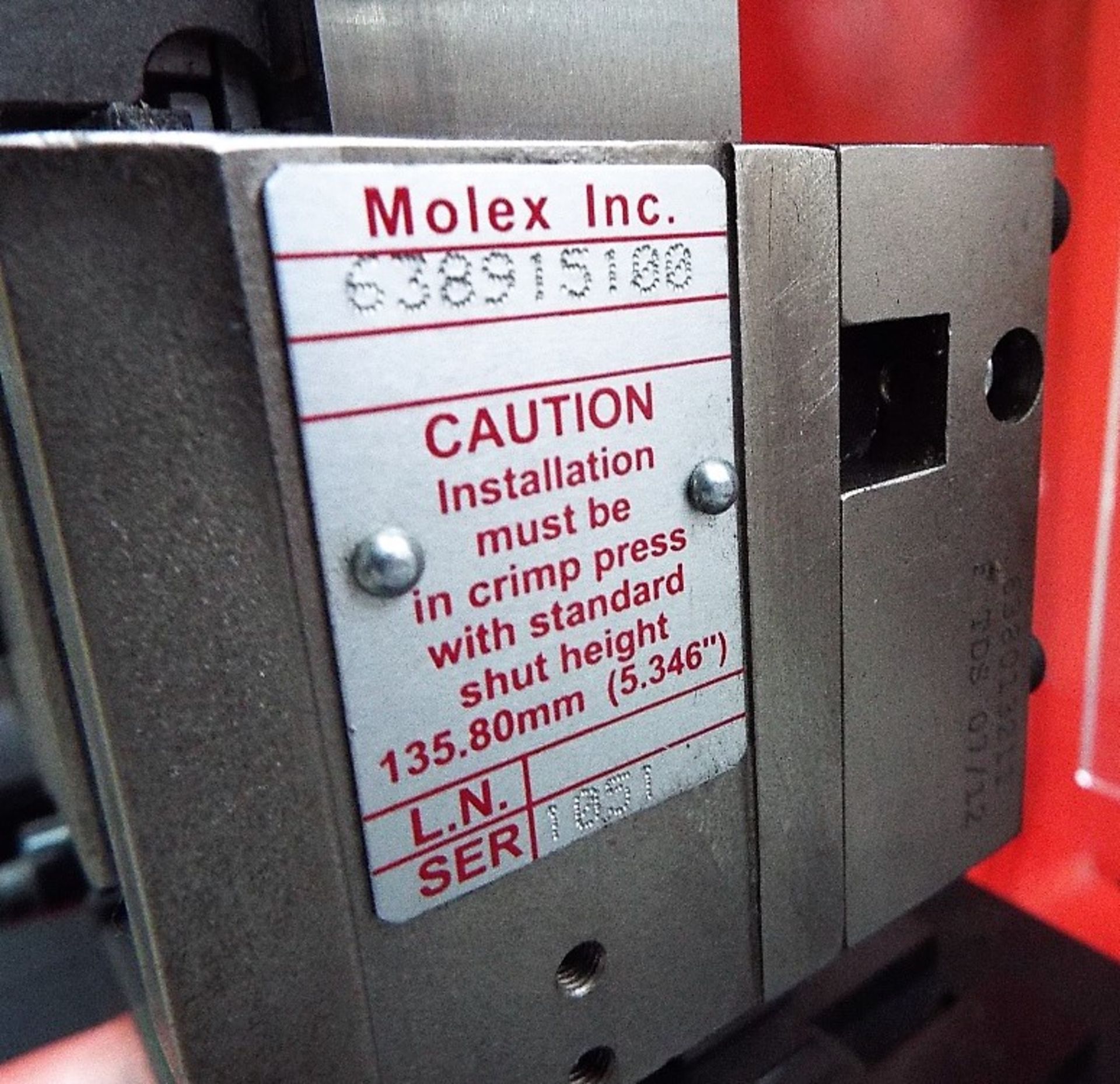 Molex TM3000 Universal Press,Complete With Fineadjust Applicators. - Image 5 of 18