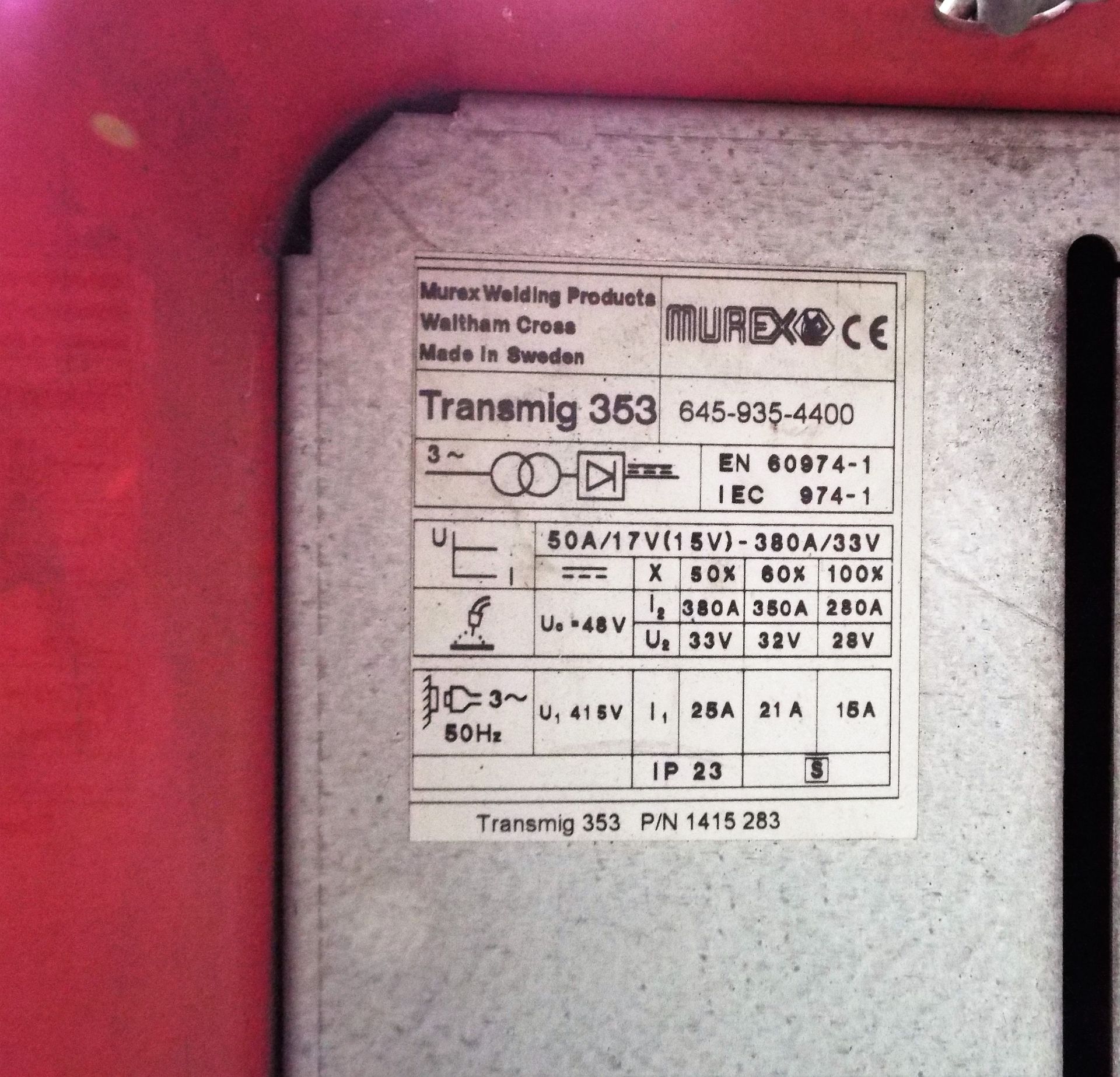 Murex Transmig Weld Set complete with a Murex Transmatic 2 x 2 - Image 4 of 4