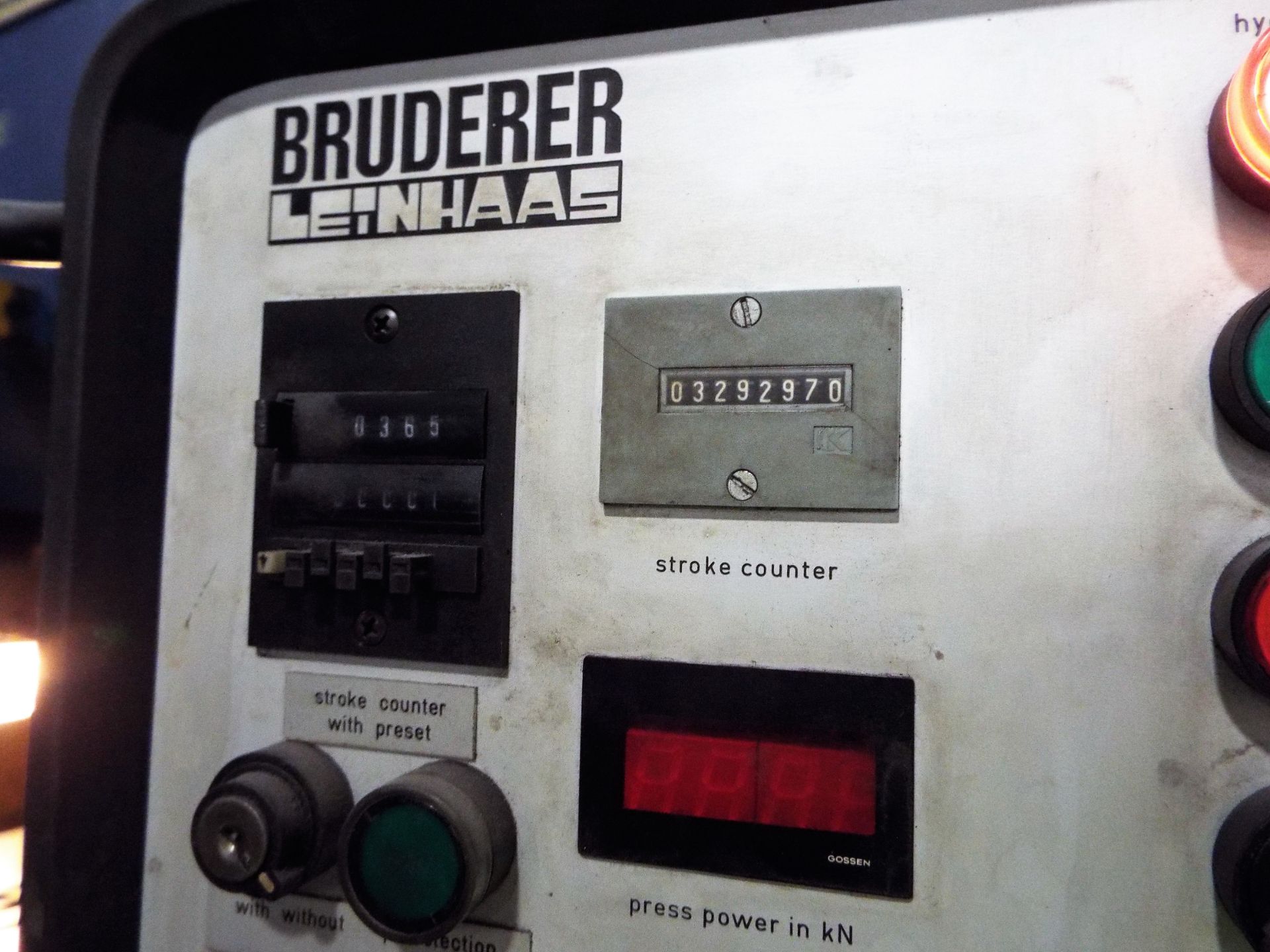 Bruderer Leinhaas DWP-R11-100-NS Single Column Differential High Speed Hydraulic Press - Image 6 of 10