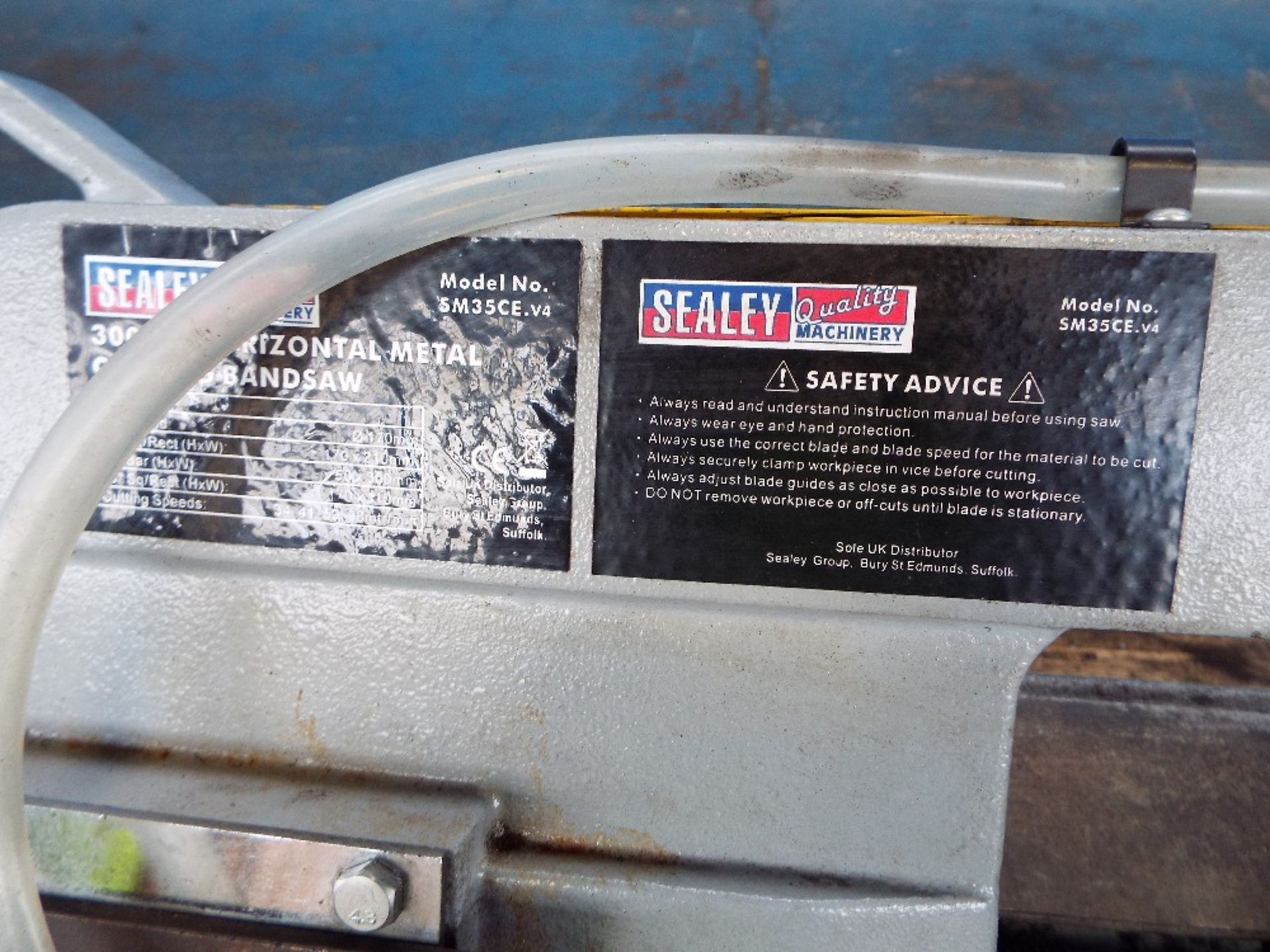 Sealey Horizontal Bandsaw. - Image 2 of 6