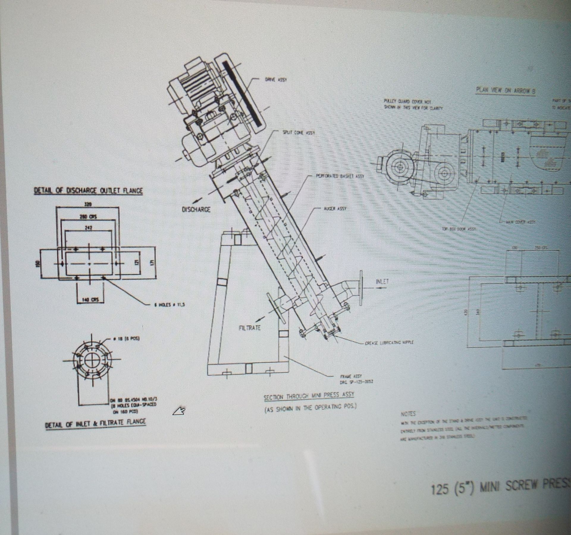 INCLINED SCREW PRESS. - Image 5 of 8