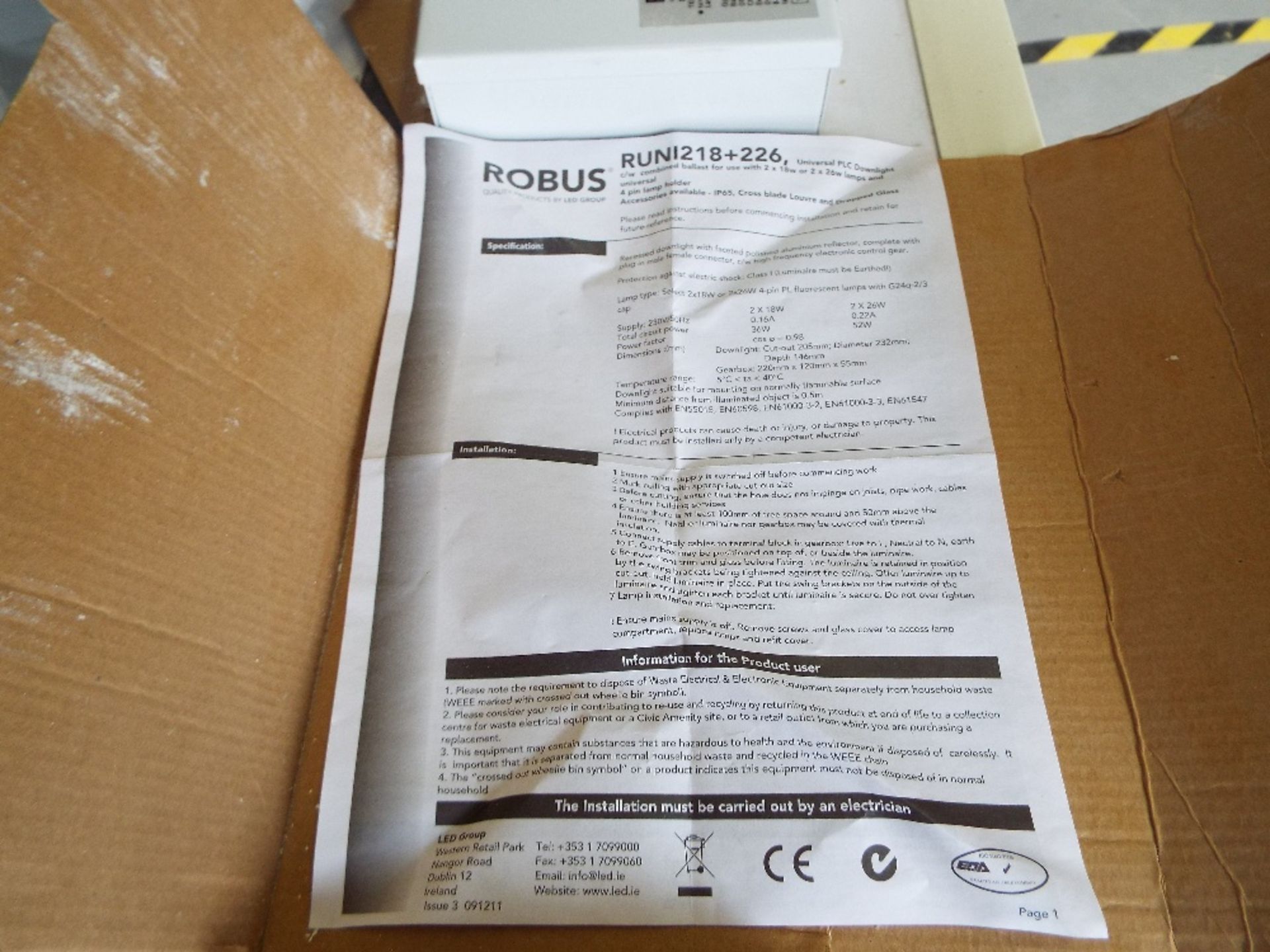 ROBUS 218+26 MC (MOS) UNIVERSAL DOWNLIGHT EMERGENCY LIGHTING - Image 3 of 3