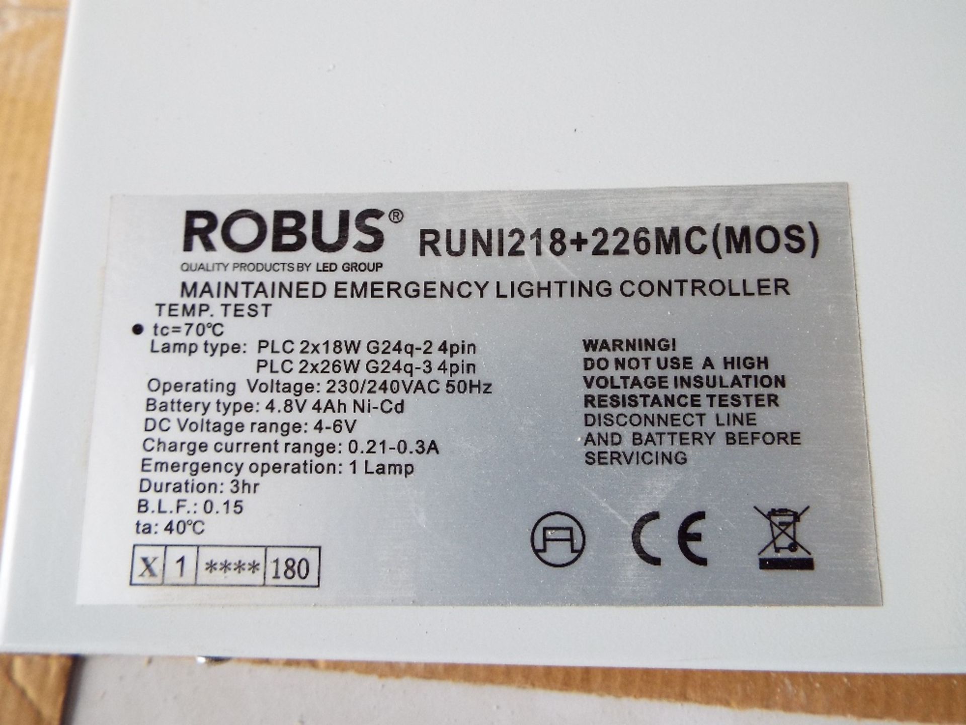 ROBUS 218+26 MC (MOS) UNIVERSAL DOWNLIGHT EMERGENCY LIGHTING - Image 2 of 3