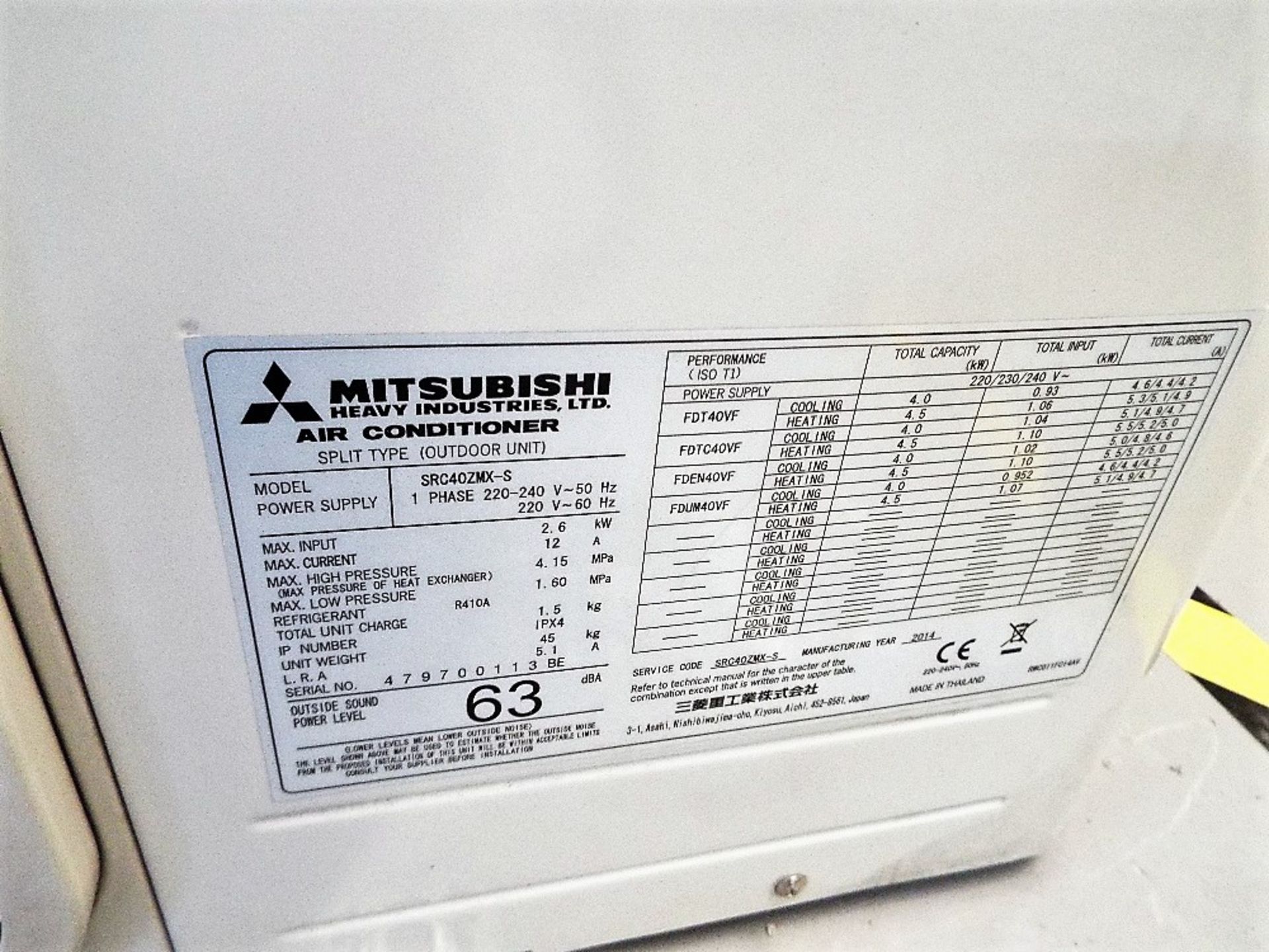 Mitsubishi Air Conditoning Set - Image 4 of 7