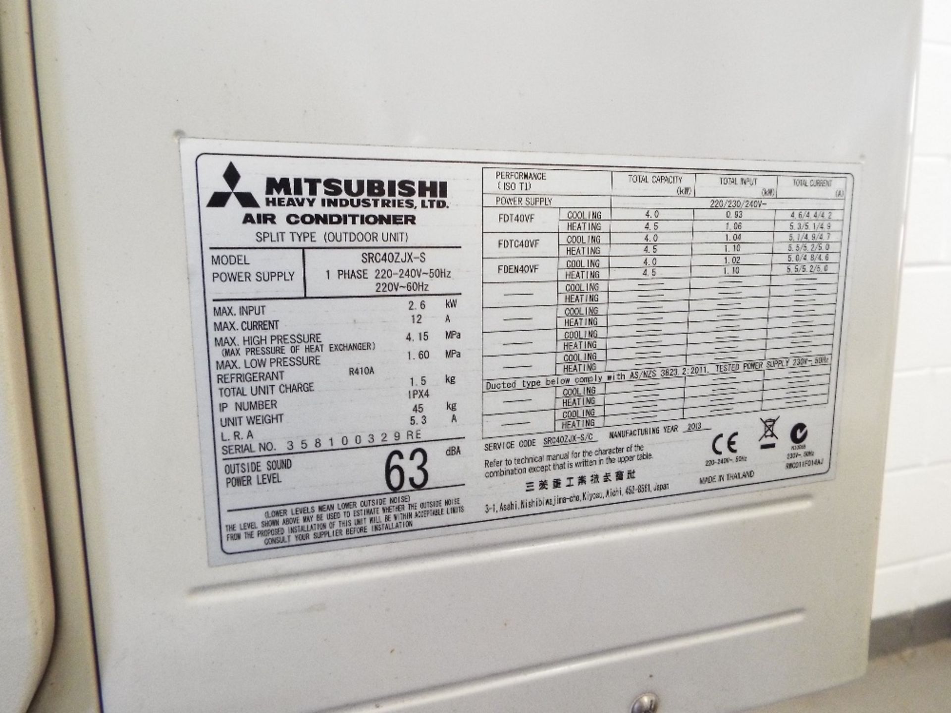 Mitsubishi Air Conditoning Set - Image 5 of 5