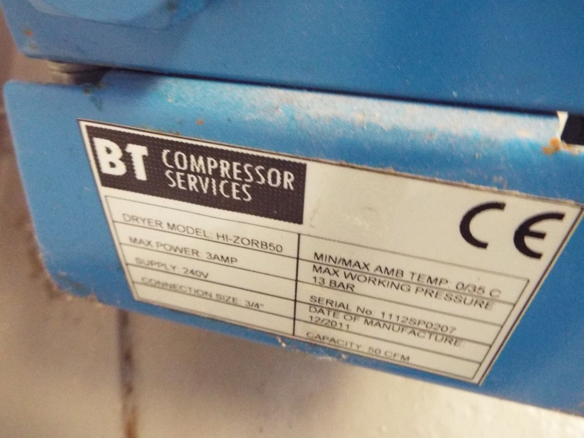 BT COMPRESSOR SERVICES HIZORB50 DRYER STATION - Image 5 of 5