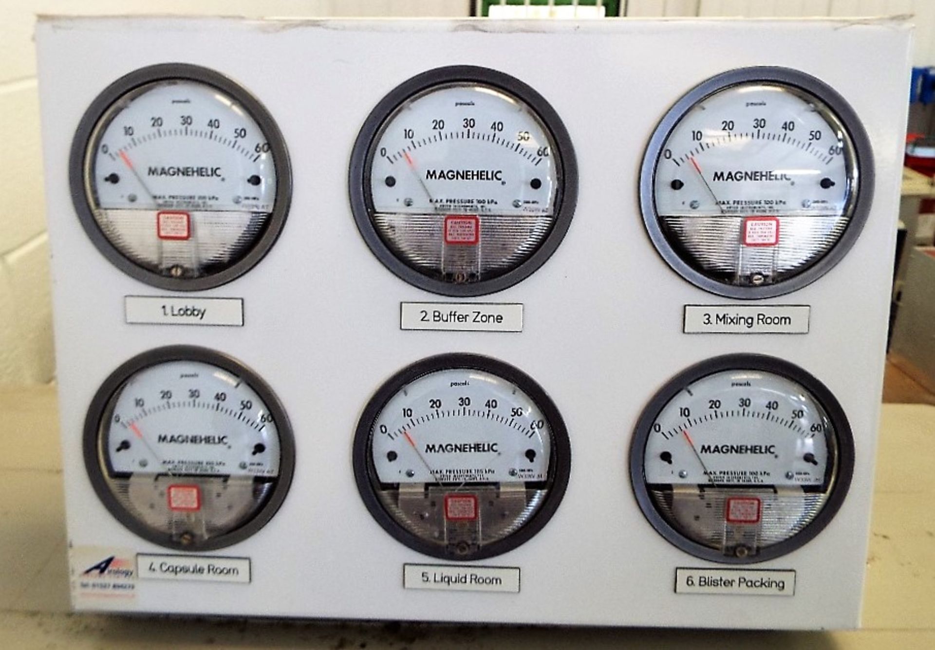 MAGNAHELIC 6 STATION AIR PRESSURE MONITORING UNIT