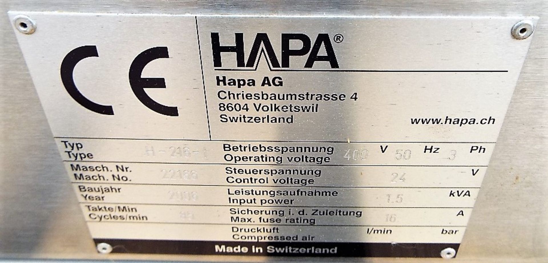HAPA 216-1 PRINTING MACHINE - Image 2 of 8