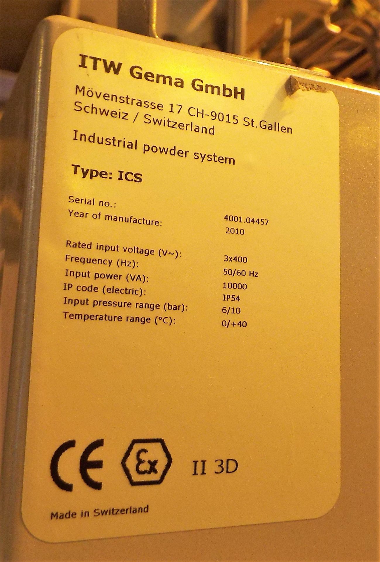 COMPLETE CONTENTS OF A 2010 ITW GEMA POWDER COATING LINE CW 2017 OFF-LINE PRE-TREATMENT CHAMBER - Image 13 of 83