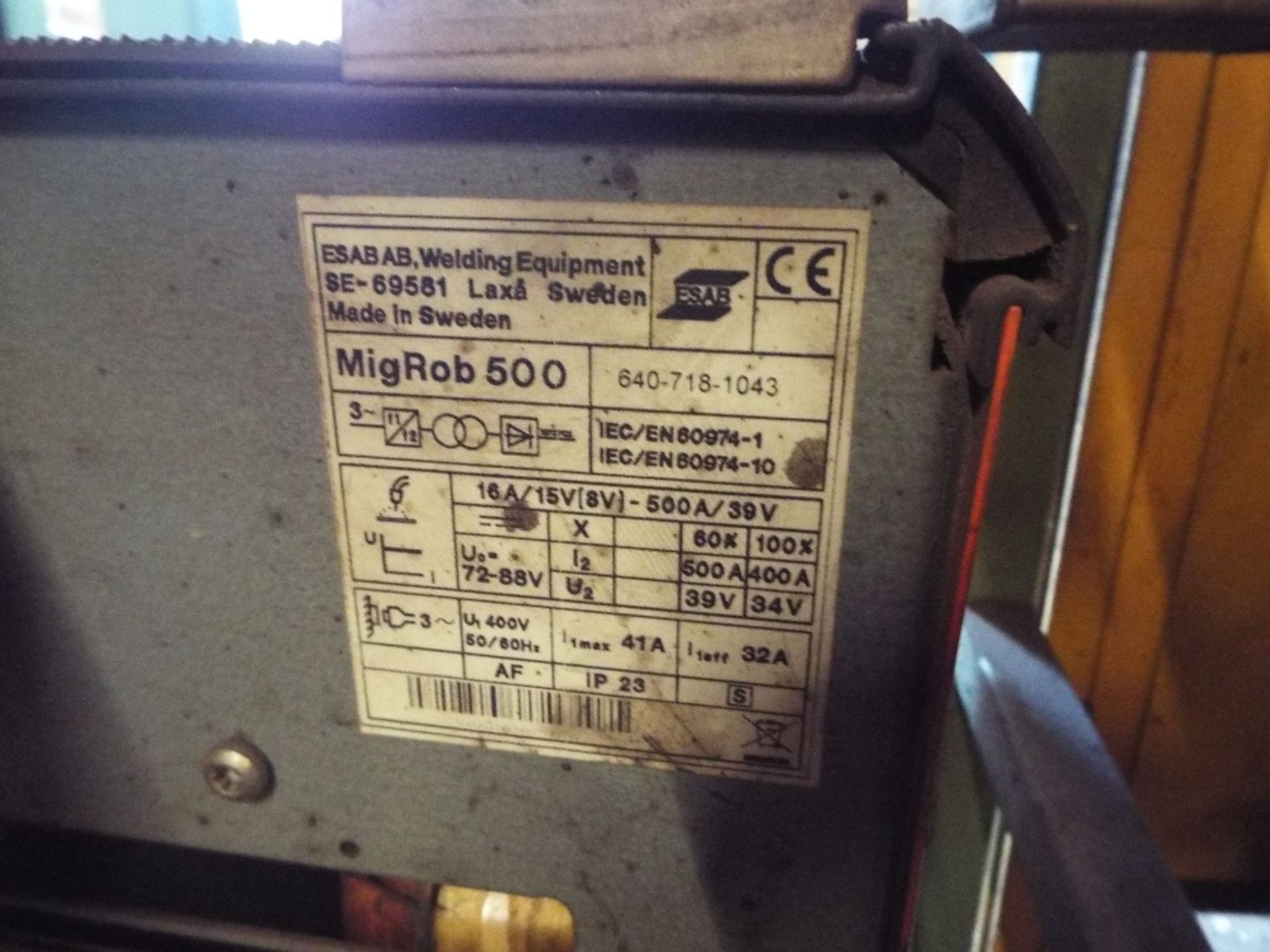Esab Mig Rob 500 Power Source. - Image 2 of 2