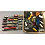 OO gauge. Good quantity of rolling stock by Hornby, Trix and similar. Unboxed, conditions vary.