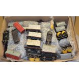 OO gauge. Good quantity of Hornby Dublo rolling stock. Playworn-F.