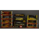 Nine diecast models, all 1:18 and 1:24 scale by Bburago and similar. Boxed, VG.