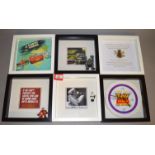 23 x box frames containing figures and images from TV and film,