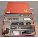 OO gauge. Trix Twin Railway set including 0-4-0 BR blue '46256'. Playworn in P box.