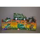 Five Playmates Teenage Mutant Ninja Turtles boxed vehicles, with a small selection of unboxed toys.