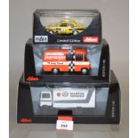 Three boxed Schuco diecast models in 1:43 scale,