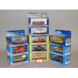 20 x Vanguards diecast models, including Triumph, BMC, Ford, etc. Boxed, overall appear VG.