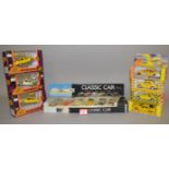 Very good quantity of assorted diecast models, mostly taxis. Boxed.