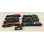 OO gauge. Nine unboxed locomotives by Hornby. F-VG.