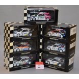 Minichamps. Seven Ford Focus diecast model cars in 1:43 scale including RS WRC cars 400 038305 (L.