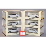 Minichamps. Six Linea Blanco 1:43 scale diecast model cars: No.7 Porsche Cayenne Turbo 2007; No.
