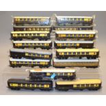 OO gauge. 15 x unboxed coaches, mostly Pullman, by Hornby, Triang, etc. G.